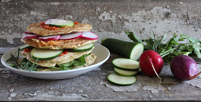 Savory Oat Pancakes | nutritionstripped.com