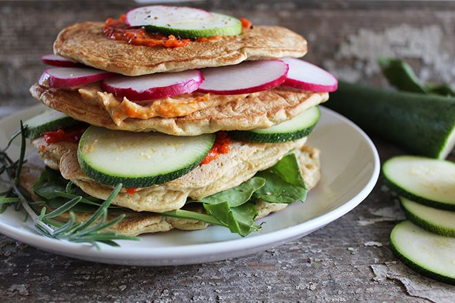 Savory Oat Pancakes | nutritionstripped.com