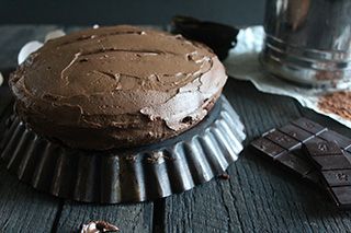 Chocolate Coconut Cake chocolate coconut flour cake with chocolate mousse4
