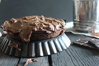 Chocolate Coconut Cake chocolate coconut flour cake with chocolate mousse6