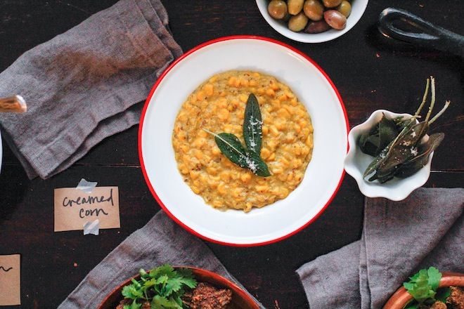 Creamed Corn with Fried Sage | Nutrition Stripped