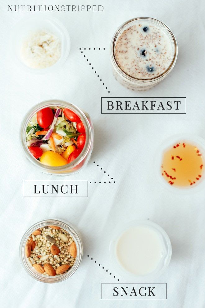 Jar Meals to-go, three ways | overnight oats, salad, granola