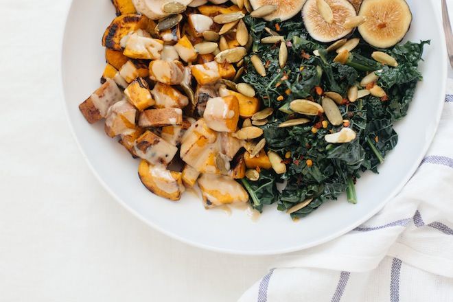 10 Healthy Dinners to Make in 30 Minutes or Less | Nutrition Stripped sweet potato greens bowl