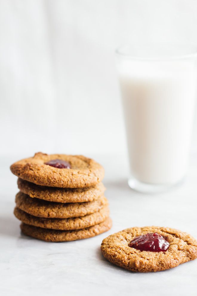 Almond Raspberry Thumbprint Cookies gluten free | Nutrition Stripped