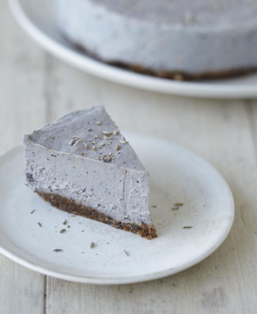 Raw Lavender Cheesecake with Hazelnut Crust | Nutrition Stripped Cookbook