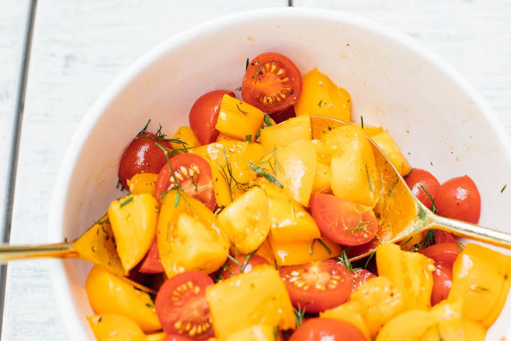 5 Minute Summer Tomato Salad | Nutrition Stripped