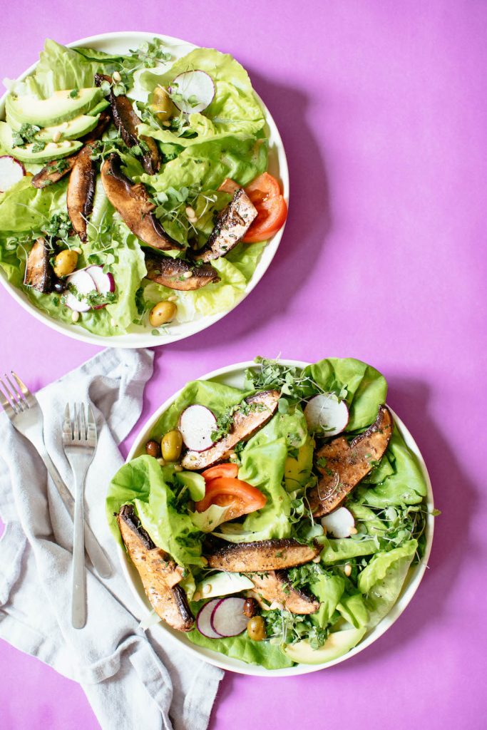 Portobello Mushroom Steak Salad | Nutrition Stripped