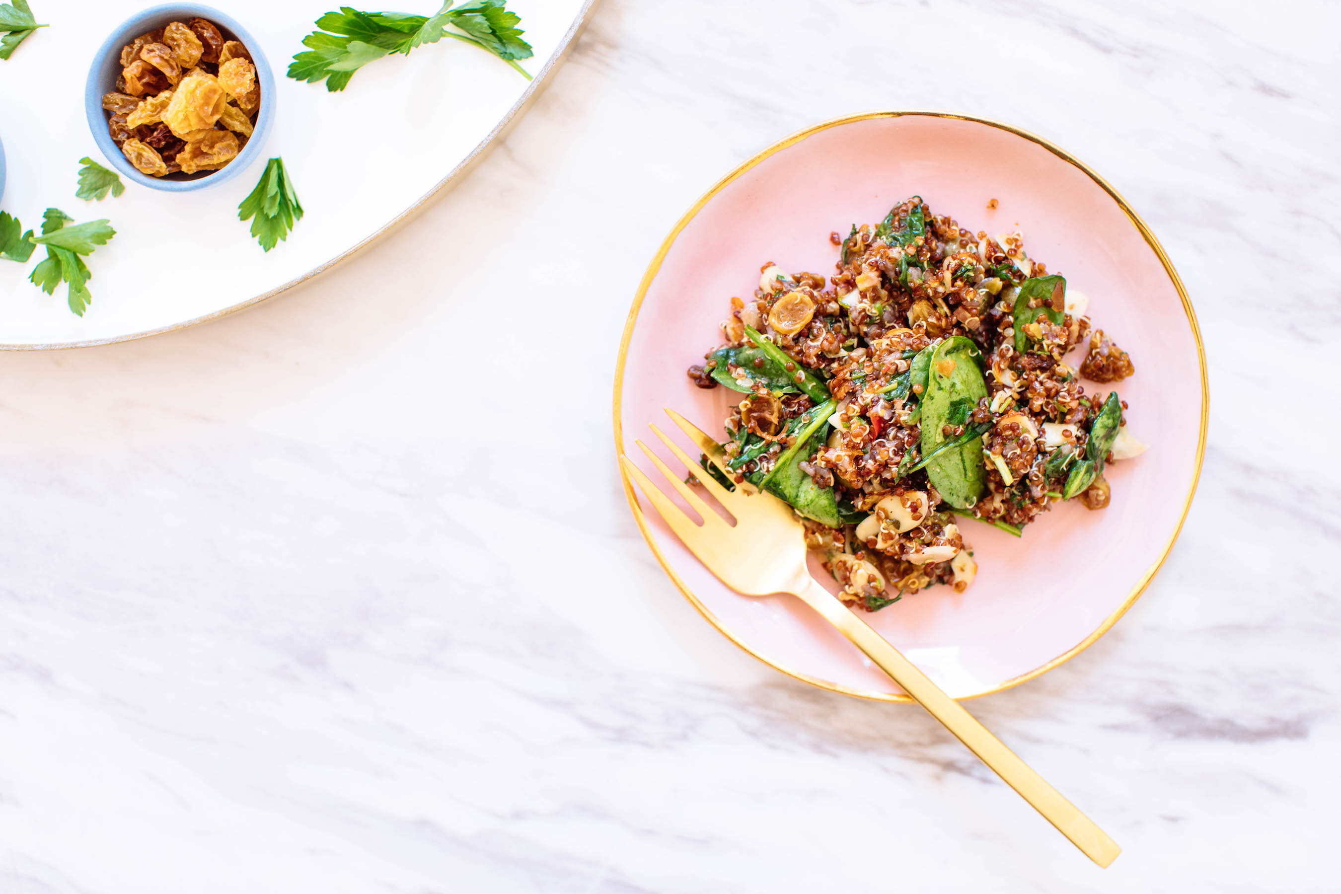Quinoa Salad with Almonds, Sun-Dried Tomatoes, Olives & More | Nutrition Stripped