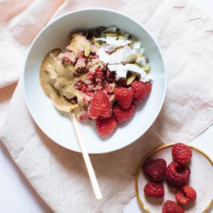 Baked Raspberry Oatmeal | Nutrition Stripped