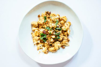 Spicy Tahini Roasted Cauliflower | Nutrition Stripped
