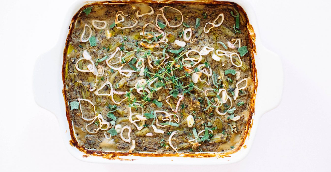 Plant-Based Green Bean Casserole | Nutrition Stripped