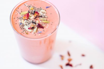 Almond Butter Pink Beet Smoothie | Nutrition Stripped