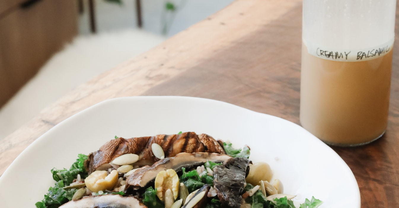 Grilled Portobello Mushroom Steak Bowl | Nutrition Stripped