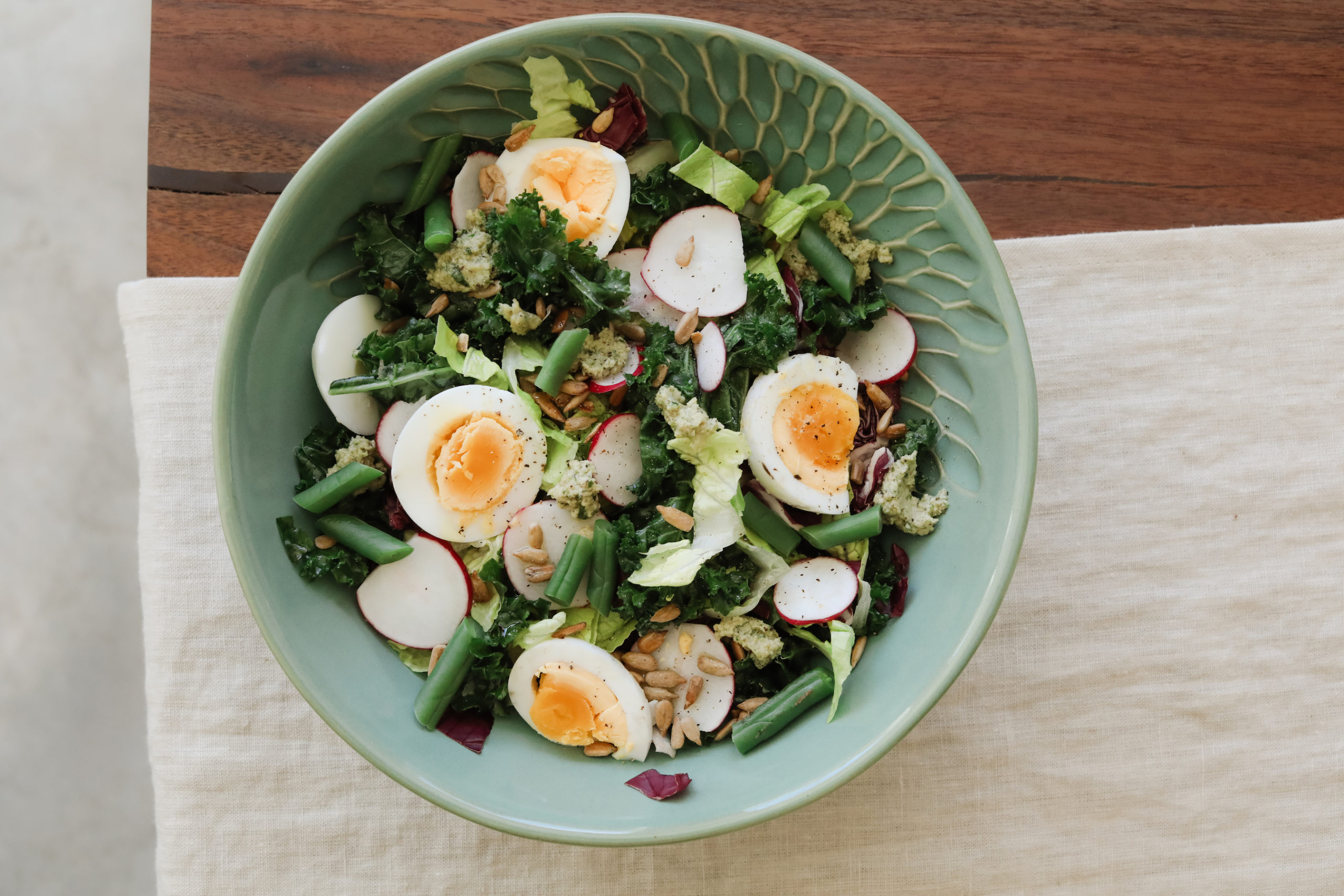 spring balanced salad herb tahini nutritionstripped 3 scaled - Herb Tahini Dressing - Nutrition Stripped®